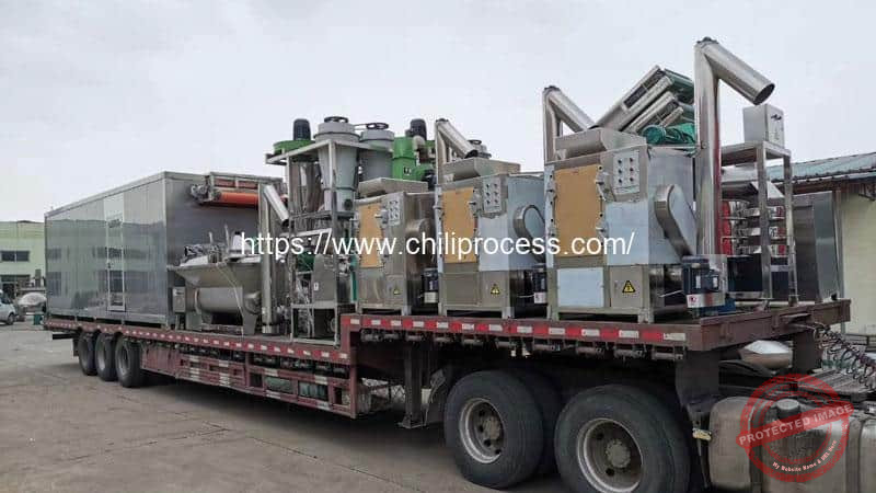 Roller Pressing Type Chili Flakes Production Line with Dryer for Malaysia Customer Roller-Pressing-Type-Chili-Flakes-Production-Line-with-Dryer-for-Malaysia-Customer